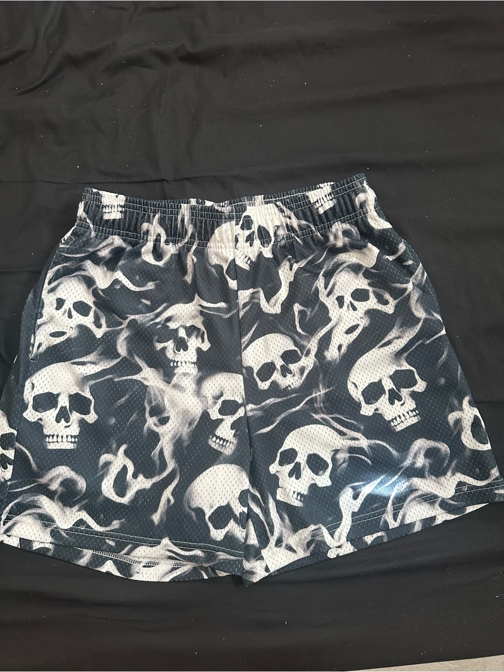Bravest Studios Black & White Mesh Athletic Shorts with Drawstring - worn once